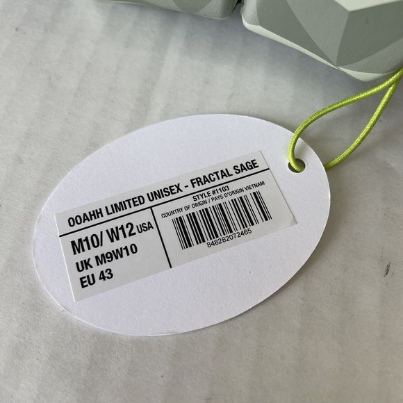 OOfos Ooahh Limited Unisex Fractal Green Post Running Recovery Sandals M 10 W 12 - Picture 6 of 6